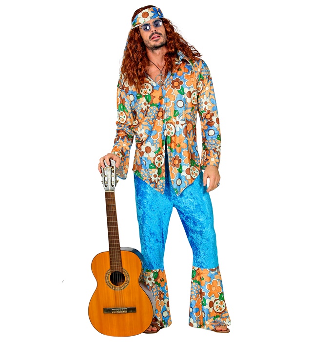 "HOMME HIPPIE" velours (chemise, pantalon, bandeau)