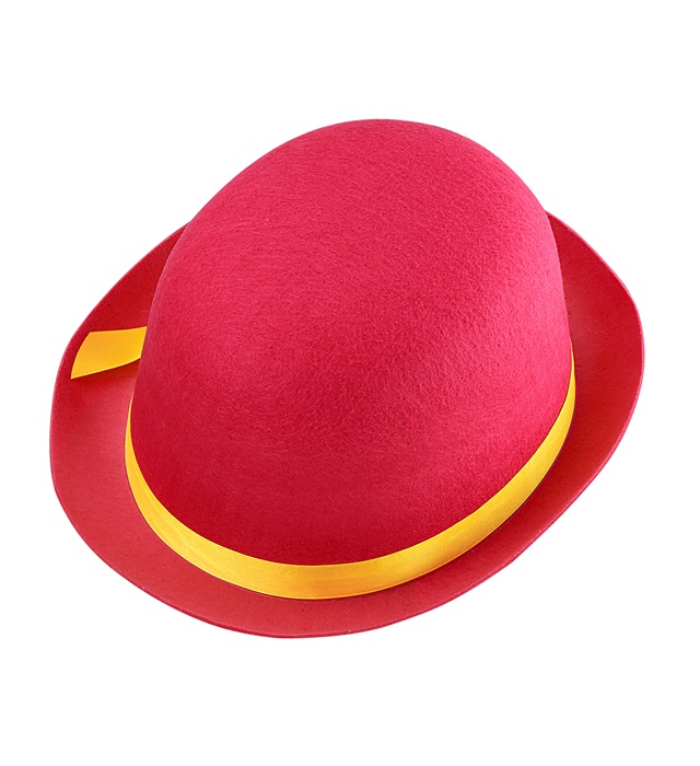 "CHAPEAU MELON ROSE" feutre