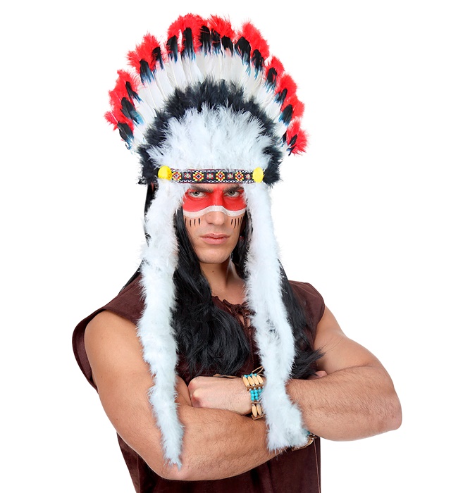 [3305B] "COIFFURE D INDIEN A PLUMES"