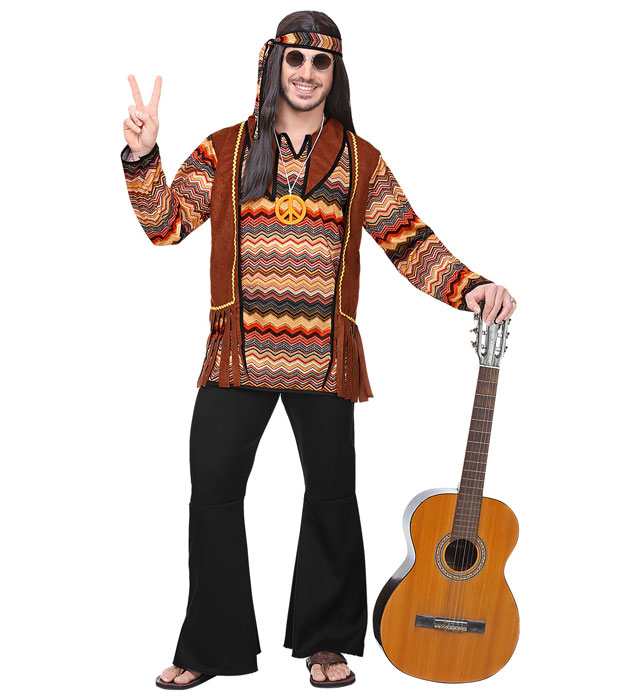 [70289] "HIPPIE" (chemise avec veste, pantalon, bandeau, collier) (XS)