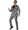 "COSTUME ARGENTE ANIMALIER PARTY FASHION" (veste, pantalon)