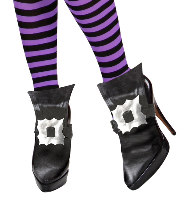 [33873] "COUVRE-CHAUSSURES DE SORCIERE AVEC BOUCLES" Similcuir