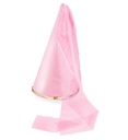 "CHAPEAU DE FEE EN SATIN AVEC VOILE" rose clair