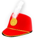 "CHAPEAU DE MAJORETTE ROUGE" feutre