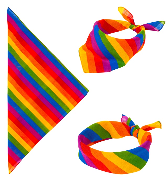 "BANDANA ARC EN CIEL" 55x55 cm - 100% coton