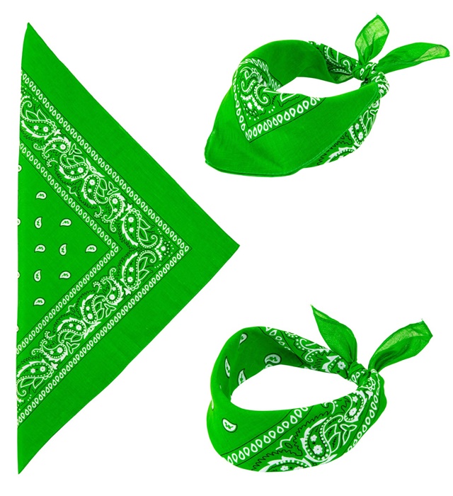 "BANDANA VERT" 55x55 cm - 100% coton