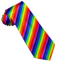 "CRAVATE ARC EN CIEL" en satin