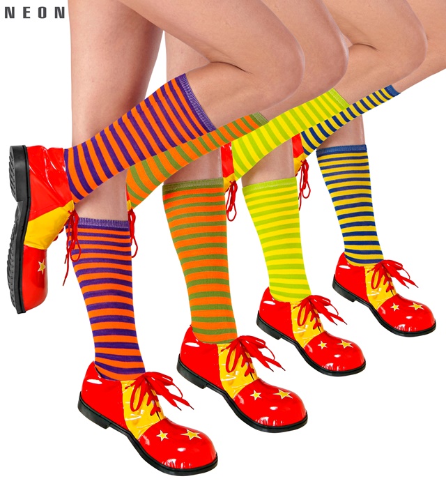[3445N] "CHAUSSETTES RAYEES NEON" 4 couleurs ass.