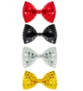 "NOEUD PAPILLON A PAILLETTES" 4 couleurs ass.
