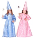 "FEE MAGIQUE" rose et bleu (robe, chapeau avec voile)