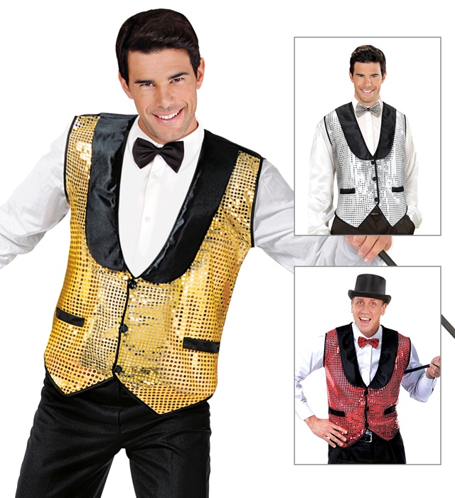 "GILET PAILLETTES" 3 coul.