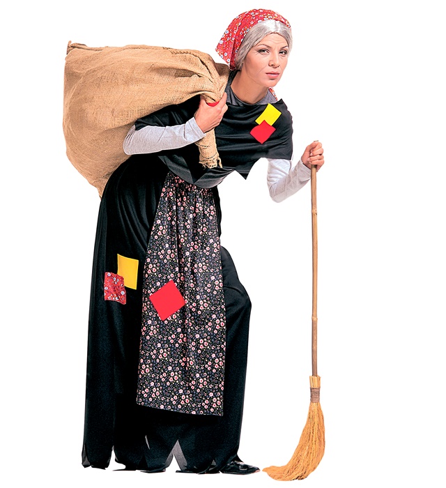 [35041] "SORCIERE DE L'EPIPHANY" (jupe avec tablier, châle, foulard) (S)