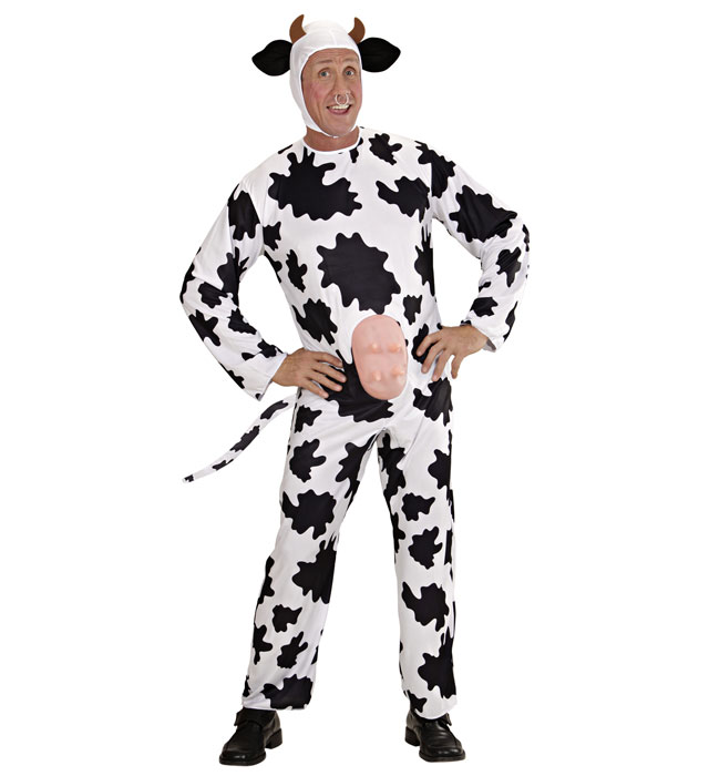 "DROLE DE VACHE" (costume avec mamelles, cagoule avec cornes)