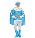 "PRINCE BLEU" (manteau, pantalon, ceinture avec étui poignard, surbottes, cape, chapeau avec pierre précieuse et plume)