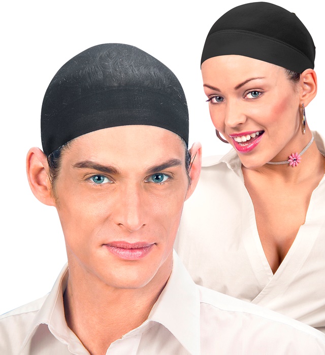 "SET DES 2 RÉSILLE POUR PERRUQUES NOIR"