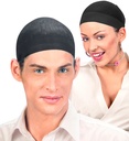 "SET DES 2 RÉSILLE POUR PERRUQUES NOIR"