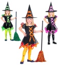 "SORCIERE NEON" 3 coul. (robe, chapeau)
