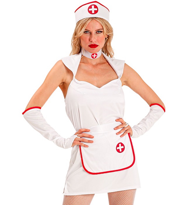 [37731] "INFIRMIERE" (robe, tablier, gants, collier, coiffe) (S)