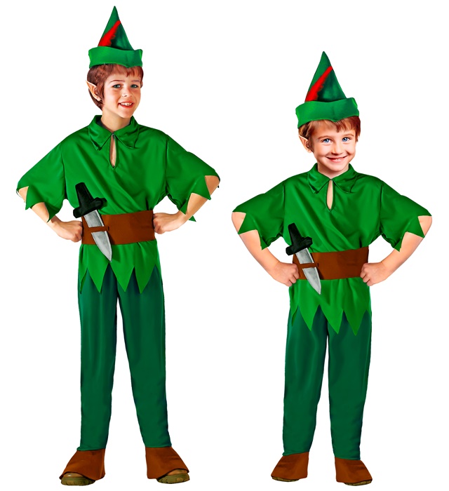 "PETER" (casaque, pantalon avec surchaussures, ceinture avec poignard, chapeau avec plume)