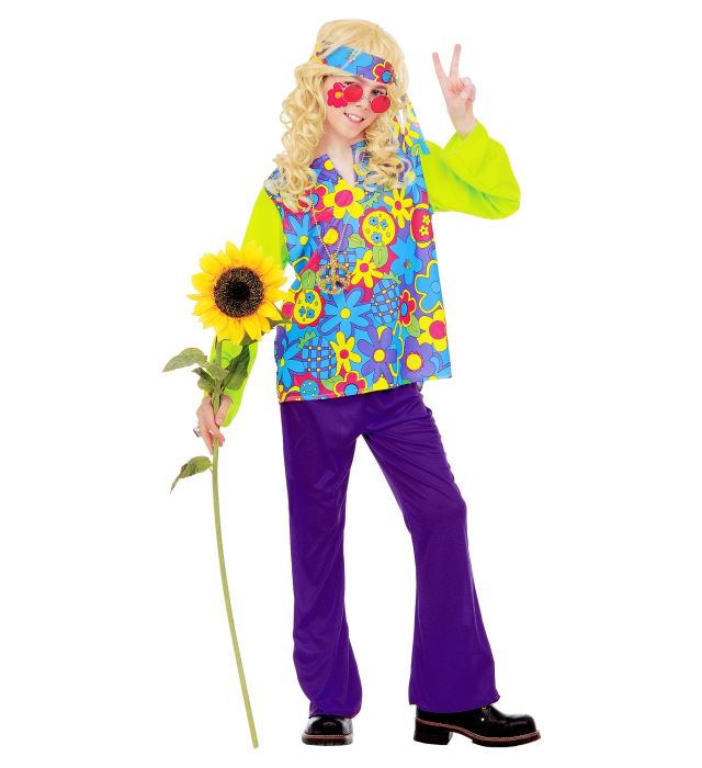 "HIPPIE" (chemise, pantalon,bandeau, collier)