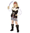 "PIRATE FILLE" (casaque avec jabots, jupe, ceinture, surbottes, bandeau)