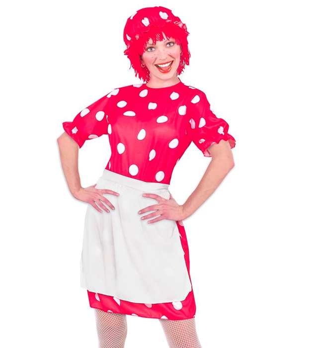 [3906B] "FILLETTE" (robe, tablier, bonnet)
