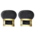 Paire de " BOUCLES DE CHAUSSURES METAL" simili cuir