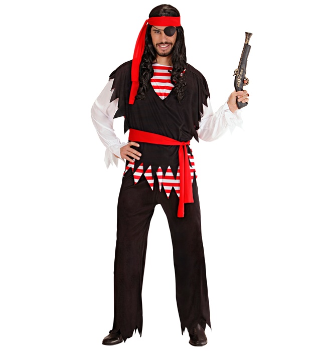 "PIRATE" (chemise, veste, pantalon, ceinture, bandeau)