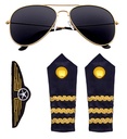 "SET PILOTE" (lunettes, épaulettes, badge aviateur)