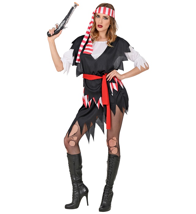 "FEMME PIRATE" (robe, ceinture, bandeau)