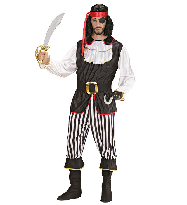 "PIRATE" (casaque avec jabots, pantalon, ceinture, surbottes, bandeau)