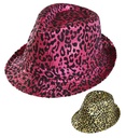 "FEUTRE MOTIF PANTHERE A PAILLETTES" 2 couleurs assorties