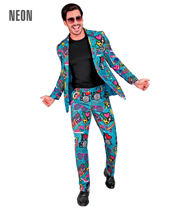 [39661] "COSTUME ANNEES 80 PARTY FASHION" (veste, pantalon) (S)