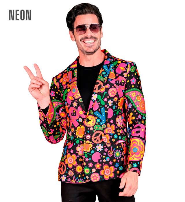 [40061] "VESTE HIPPIE FLUO PARTY FASHION" (veste) (S)