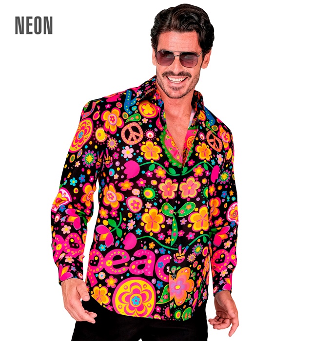 [40067] "CHEMISE HIPPIE FLUO PARTY FASHION" (chemise) (XXL)