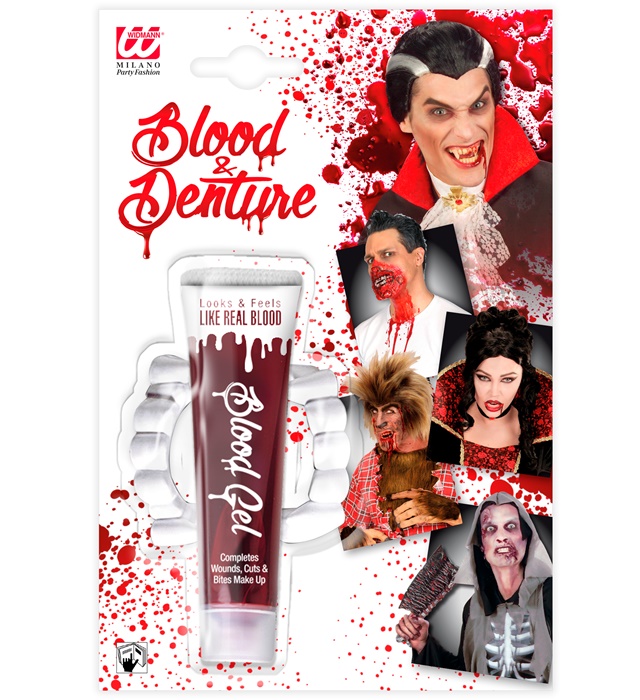 "FAUX SANG PROFESSIONNEL EN TUBE AVEC FAUSSES DENTS" - 28 ml