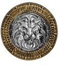 "BOUCLIER COEUR DE LION AVEC POIGNÉES " 44,5 cm