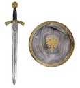 "BOUCLIER ET ÉPÉE CHEVALIER MÉDIÉVAL" bouclier 37 cm, épée 61 cm