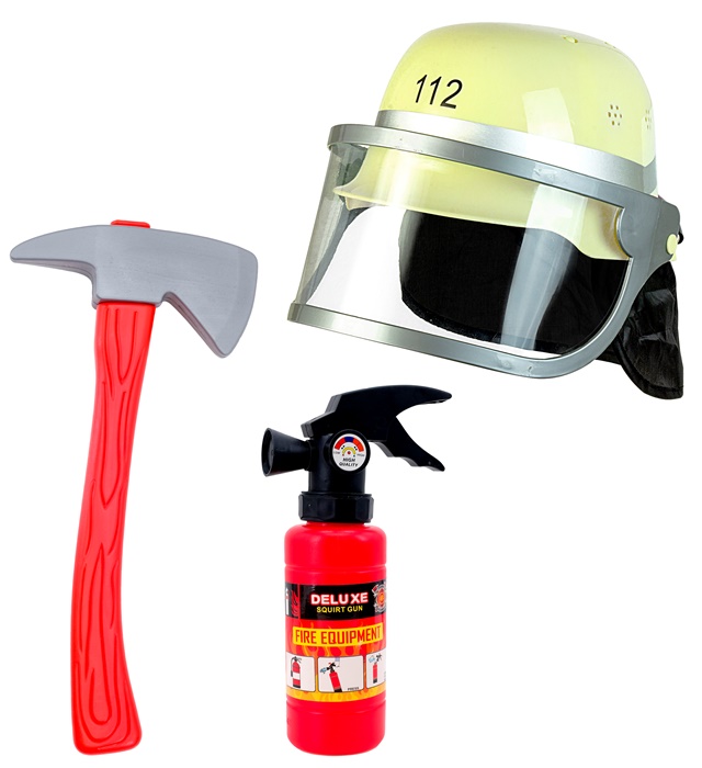 [42297] "POMPIER SET" (casque, hache, extincteur)