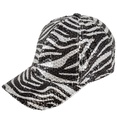 "CASQUETTE A PAILLETTES ANIMALIER ZEBRE"