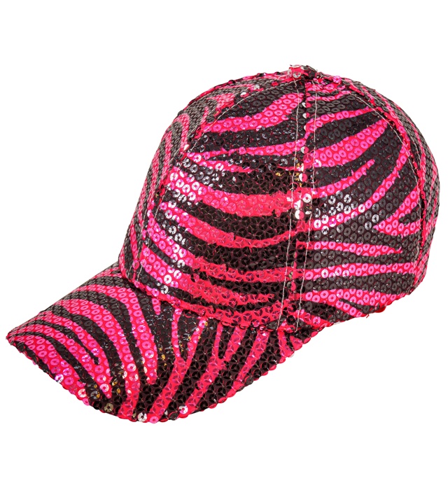 "CASQUETTE A PAILLETTES ANIMALIER ROSE"