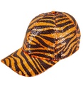"CASQUETTE A PAILLETTES ANIMALIER TIGRE"