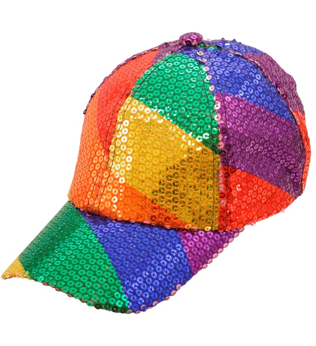 "CASQUETTE A PAILLETTES ARC EN CIEL"