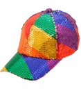 "CASQUETTE A PAILLETTES ARC EN CIEL"