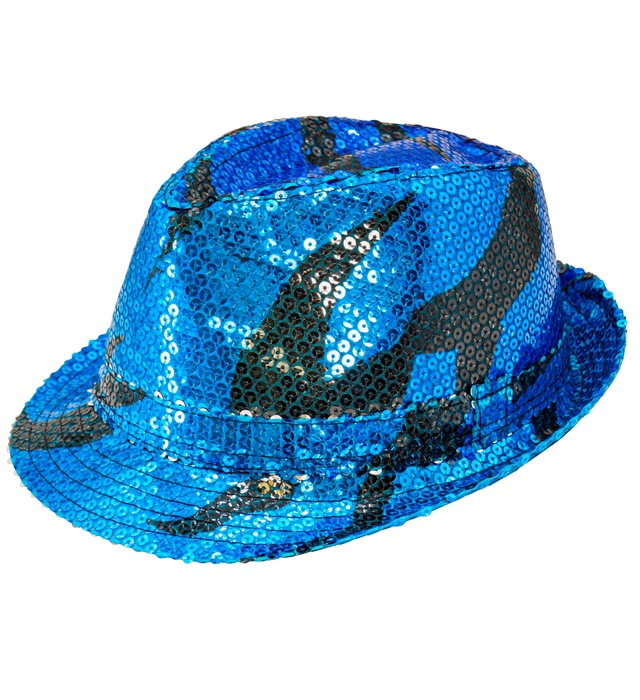 "FEUTREA PAILLETTES VAGUES BLEU"