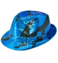 "FEUTREA PAILLETTES VAGUES BLEU"