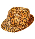 "FEUTRE A PAILLETTES ANIMALIER LEOPARD"
