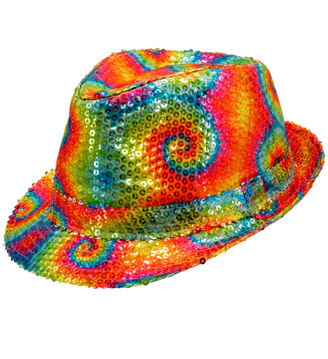 [42618] "FEUTRE A PAILLETTES TIE DYE"