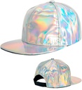 "CASQUETTE HOLOGRAPHIQUE ARGENT"
