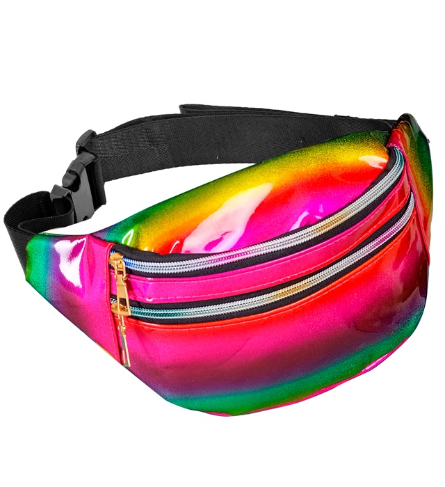 "SAC CEINTURE HOLOGRAPHIQUE ARC EN CIEL"